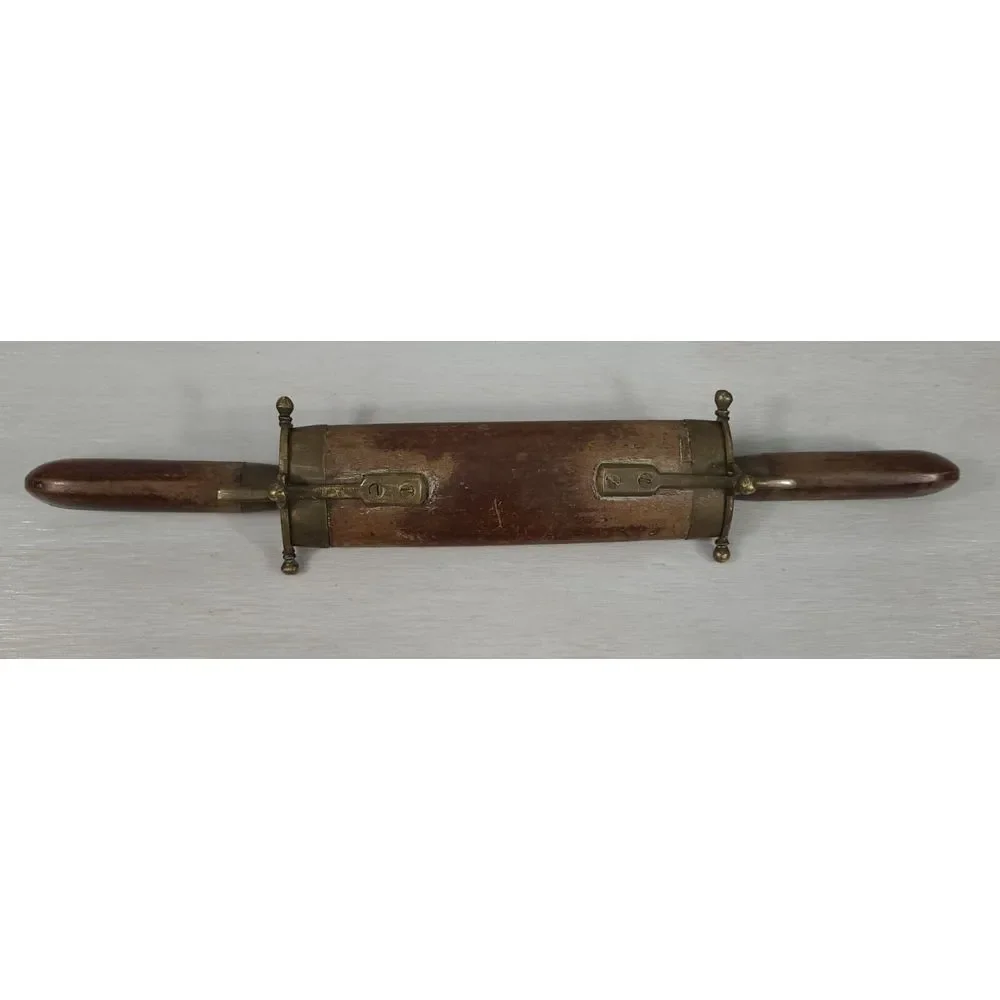 Vintage Indian Meat Carving Set Knife & Fork With Wood Handle & Sheath‎
